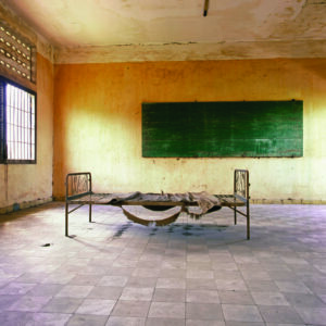 Sala del instituto Tuol Svay Prey, en Nom Pen, Camboya, convertido por los jemeres rojos en un centro de interrogación, tortura y ejecución